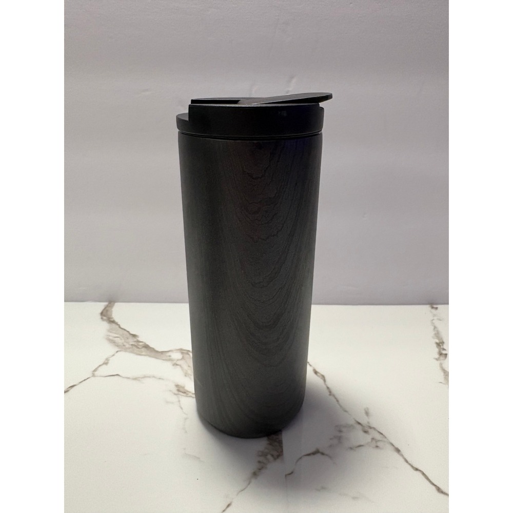 Always‎ Stainless Steel Travel Tumbler Wood Grain Insulated Coffee Mug Grey 16oz